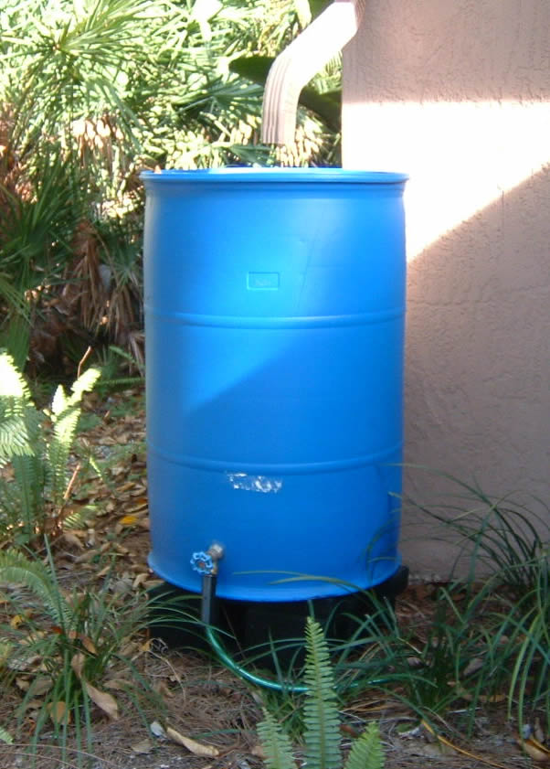 gravity feed rain barrel