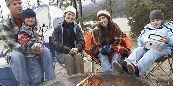 Family Around the Fire Pit! 