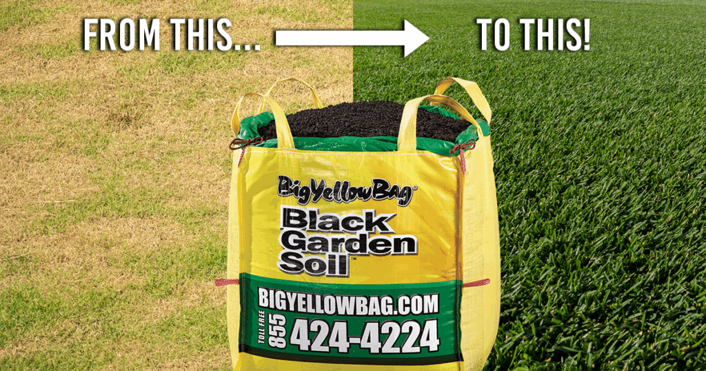 Topdress your lawn with BigYellowBag Black Garden Soil!