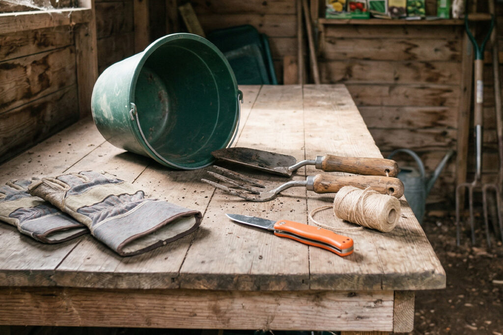 Equipment required for dividing and transplanting perennials